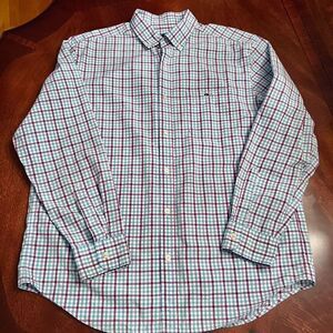 EUC Men's Vineyard Vines Classic Fit Plaid Tucker Shirt Cotton Poplin Sz LARGE